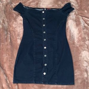 Denim buttoned guess dress